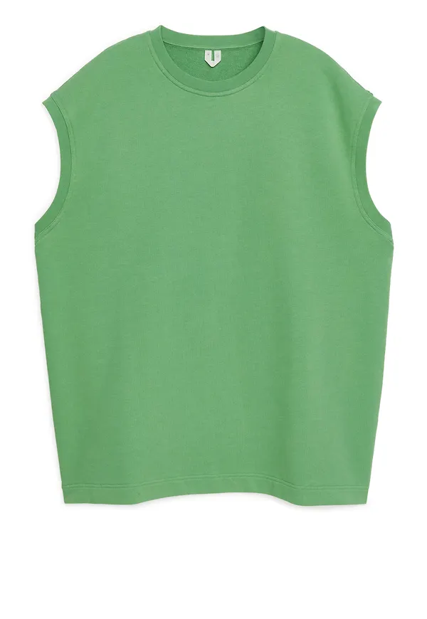Arket Oversized Sweatshirt Vest Bright Green, Tröjor i storlek S och färg Grön