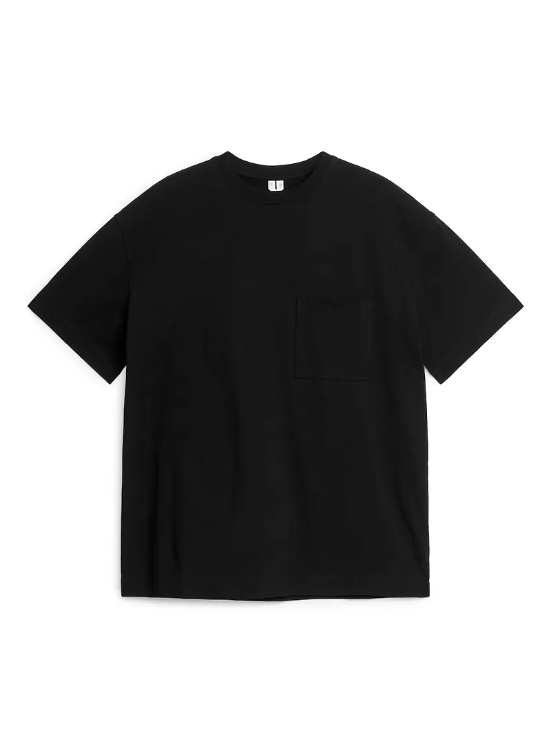 Arket Oversized T-shirt Svart, T-shirts i storlek XS
