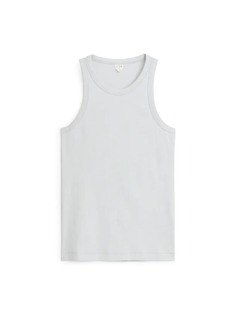 Arket Ribbad Tanktop Ljusblå, Linnen i storlek S