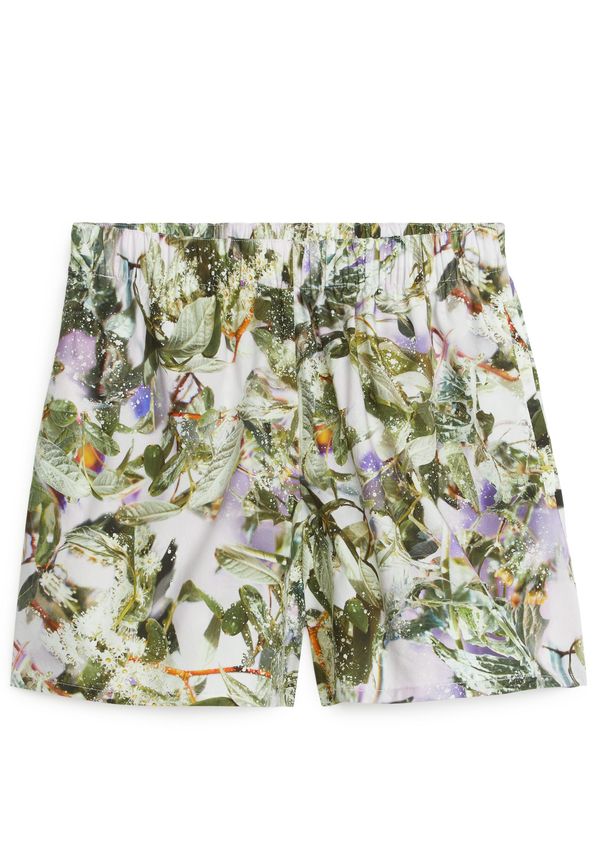 Arket Shorts I Bomull Med Tryckt Mönster Flerfärgad i storlek 34