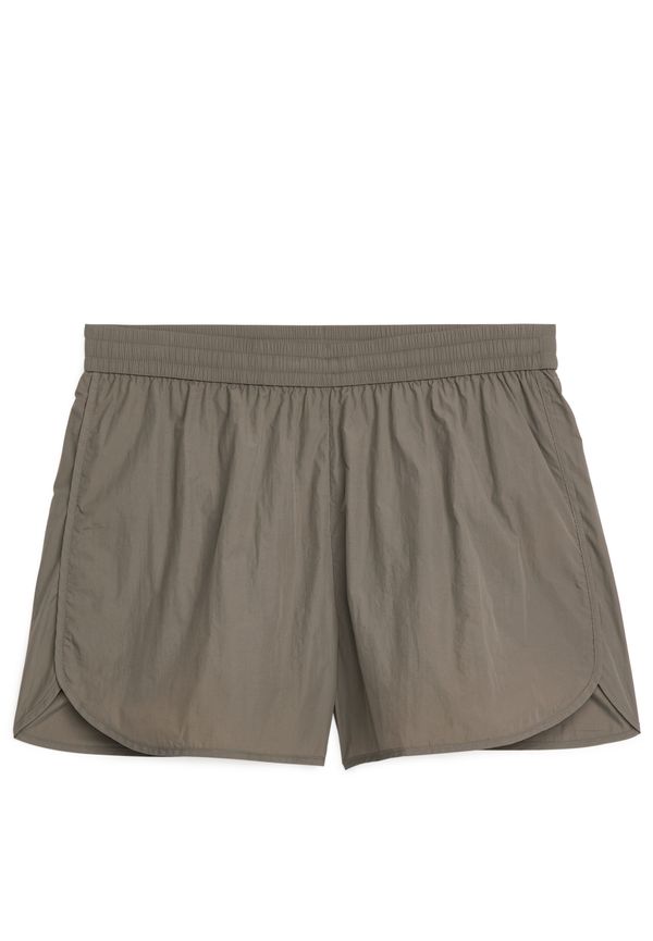 Arket Shorts I Nylon Mörk Mullvad, Träningsshorts i storlek XS