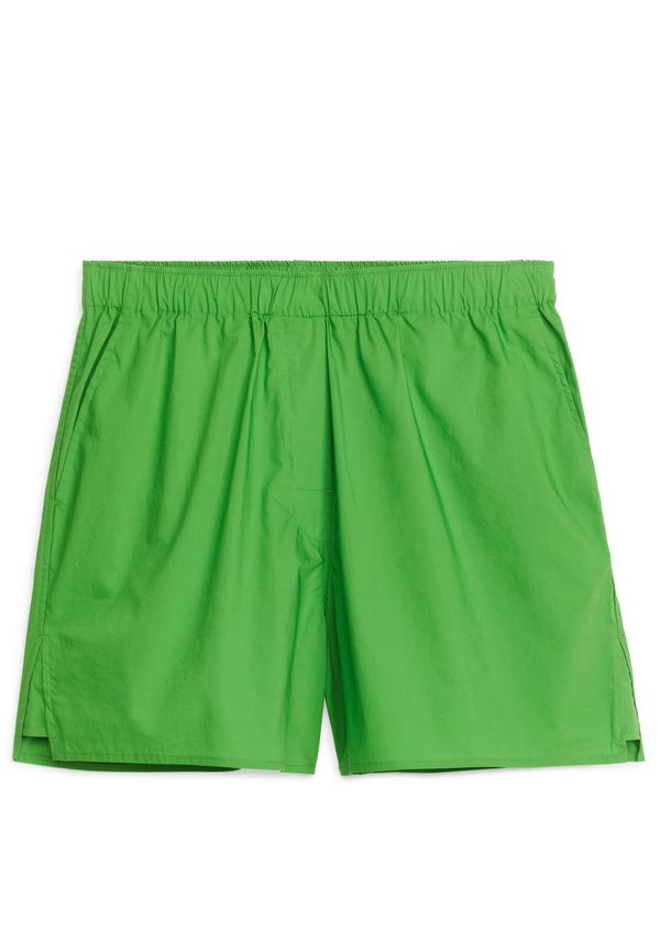 Arket Shorts I Poplin Grön i storlek 34