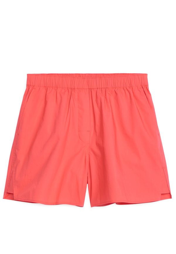 Arket Shorts I Poplin Korall i storlek 36 och färg Orange