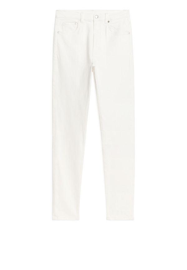 Arket Slim Stretch Jeans White, Skinny i storlek W 26 och färg Vit