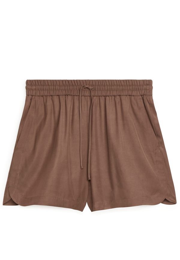 Arket Twill Shorts Brown i storlek S och färg Brun