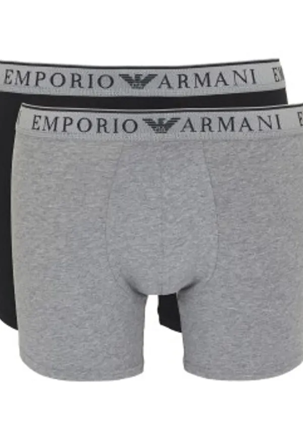 Armani Endurance Boxer Kalsonger 2P Svart/Grå bomull X-Large Herr