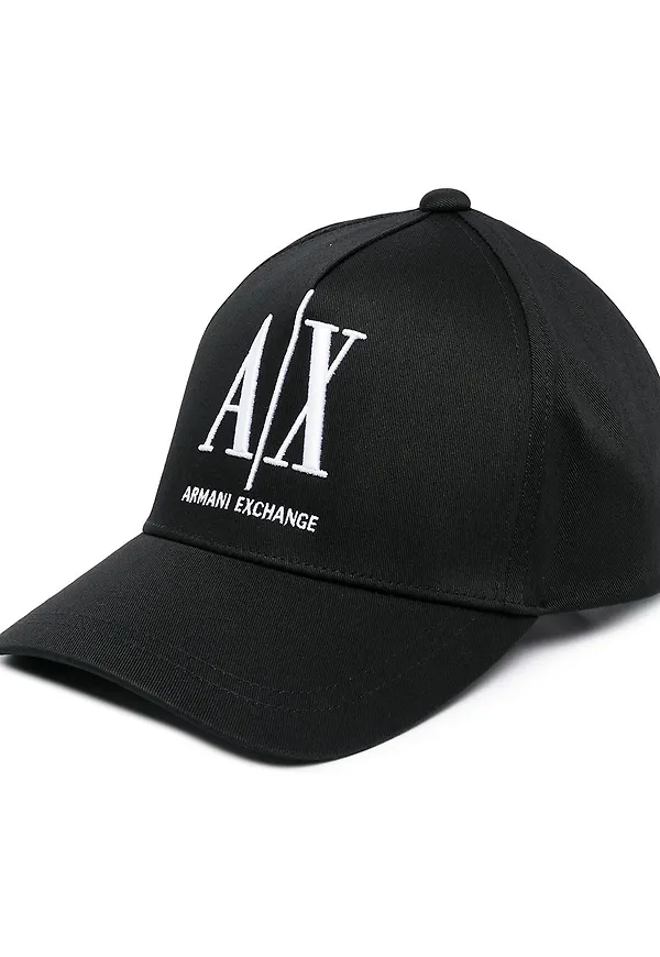 Armani Exchange basebollkeps med brodyr - Svart