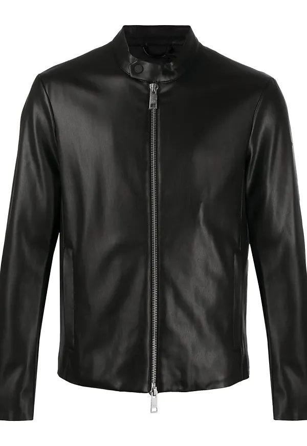 Armani Exchange bomberjacka i konstläder - Svart