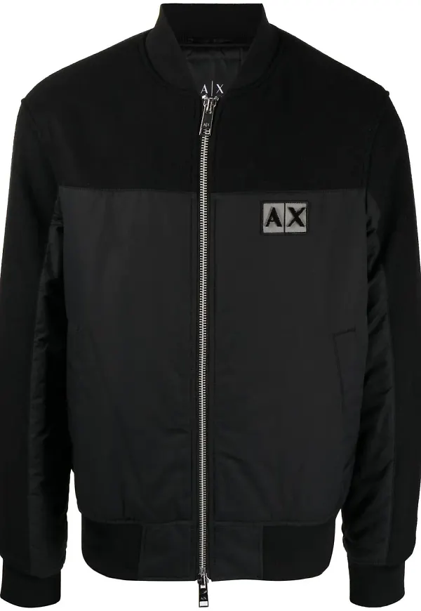 Armani Exchange bomberjacka med kontrastpanel - Svart