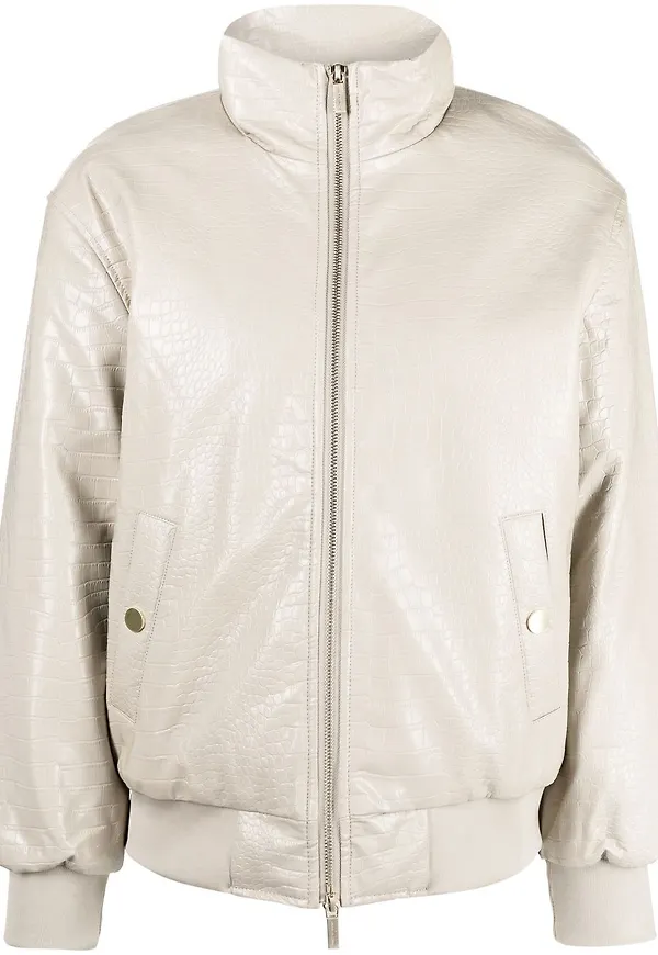 Armani Exchange bomberjacka med präglad krokodileffekt - Neutral