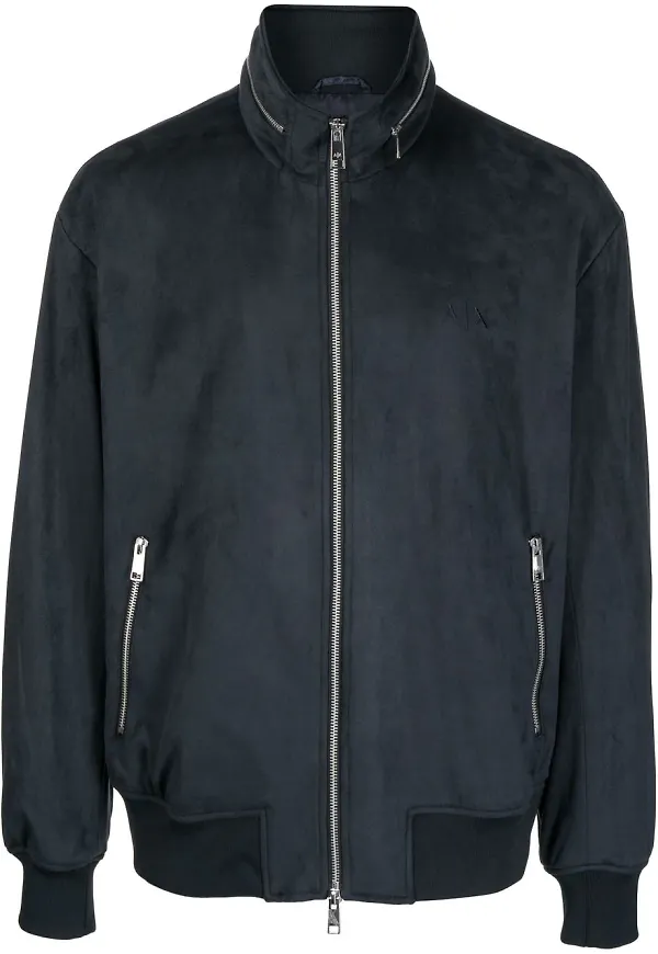 Armani Exchange bomberjacka med ståkrage - Blå