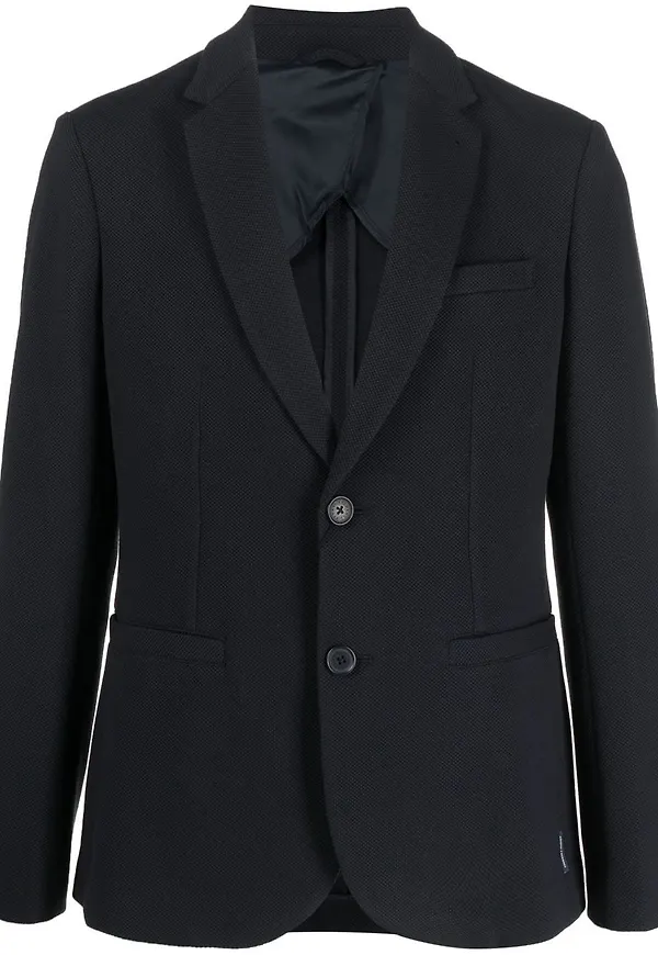 Armani Exchange enkelknäppt finblazer - Blå