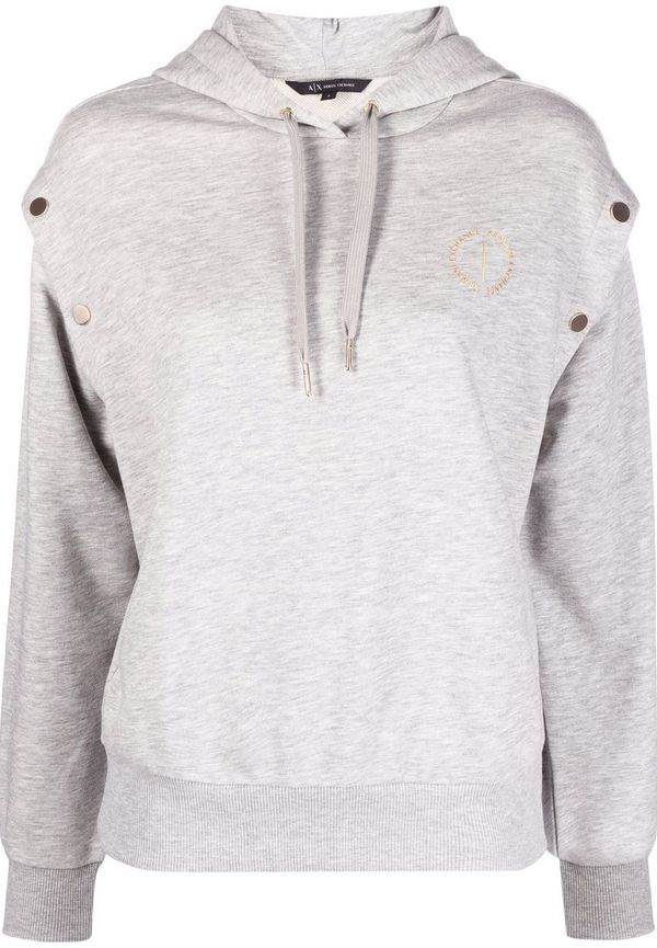 Armani Exchange hoodie med avtagbar ärm - Grå