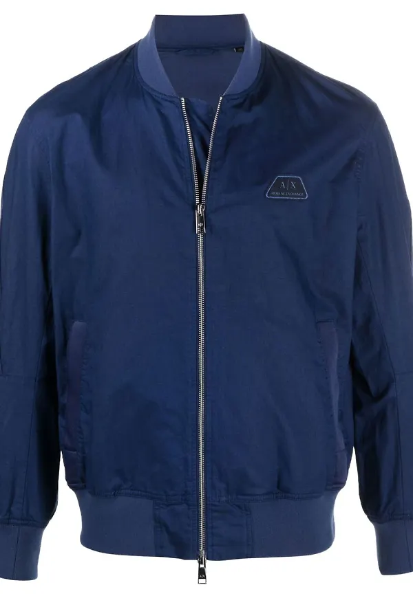 Armani Exchange jacka med dragkedja - Blå