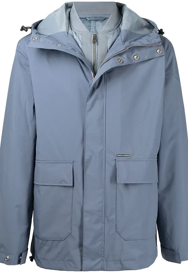 Armani Exchange jacka med huva - Blå