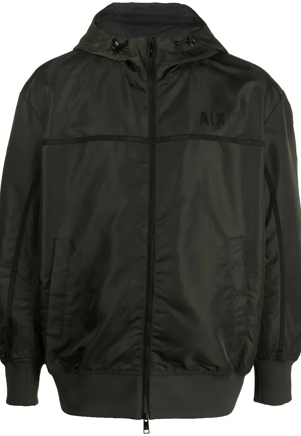Armani Exchange jacka med huva - Grön