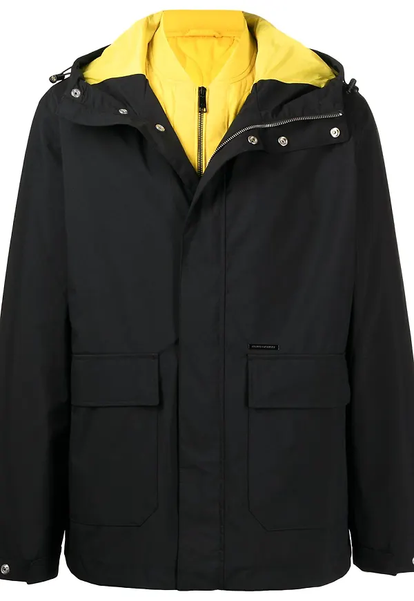 Armani Exchange jacka med huva - Svart