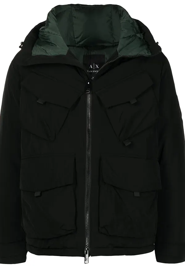 Armani Exchange jacka med huva - Svart