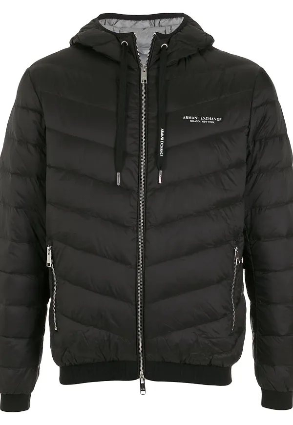 Armani Exchange jacka med huva - Svart
