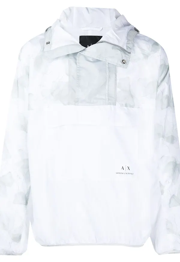 Armani Exchange jacka med huva - Vit