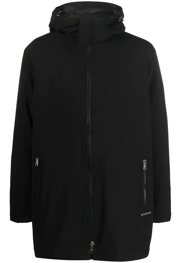 Armani Exchange kappa med huva - Svart