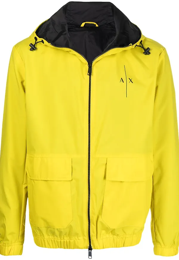 Armani Exchange lättviktsjacka med huva - Gul
