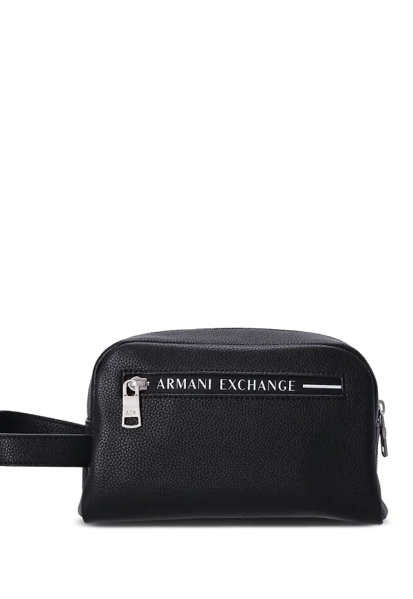 Armani Exchange necessär med logotypdetalj - Svart