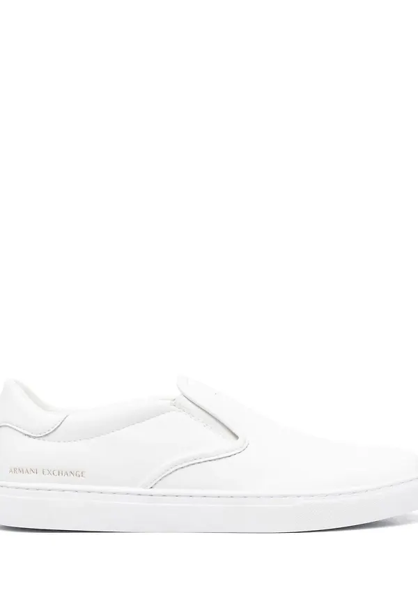 Armani Exchange slip on-sneakers - Vit