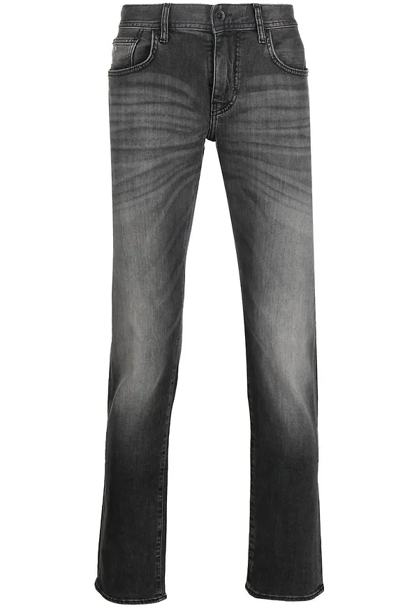 Armani Exchange straight-jeans med slitning - Grå