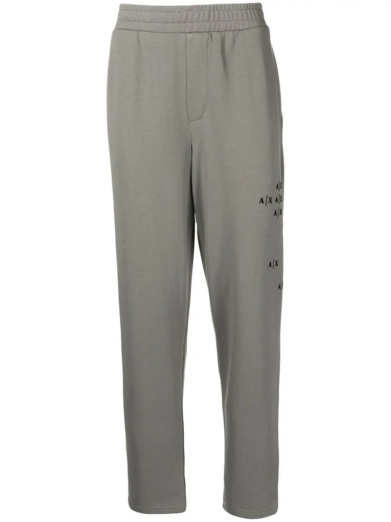 Armani Exchange sweatpants med logotyp - Grå
