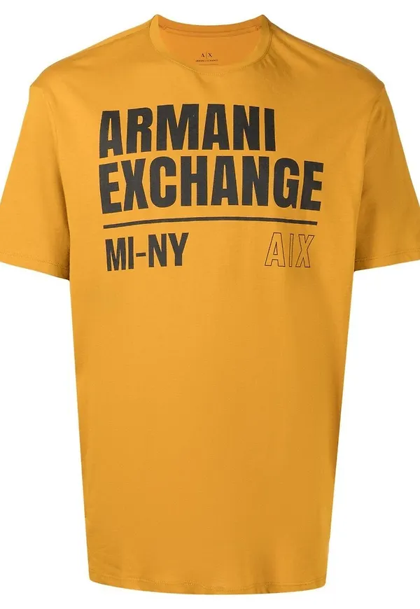 Armani Exchange t-shirt med logotyp - Gul