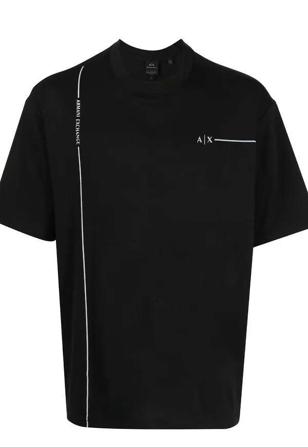 Armani Exchange t-shirt med logotyp - Svart