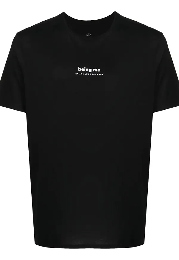 Armani Exchange t-shirt med slogan - Svart