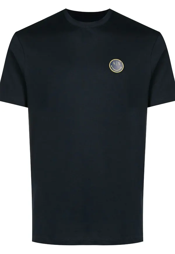 Armani Exchange t-shirt med smiley - Blå