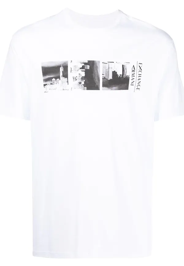 Armani Exchange t-shirt med tryck - Vit