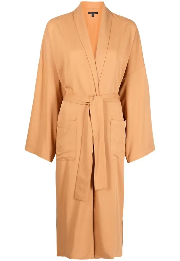 Armani Exchange trenchcoat med knytning - Brun