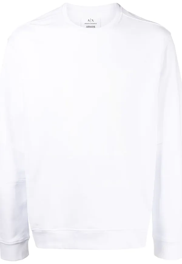 Armani Exchange tröja med panel - Vit