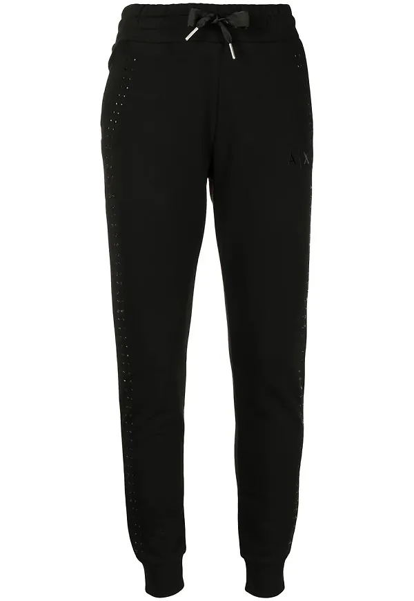 Armani Exchange utsmyckade mjukisbyxor - Svart