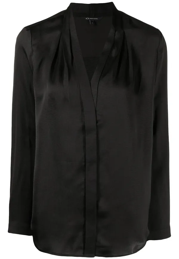Armani Exchange v-ringad blus - Svart