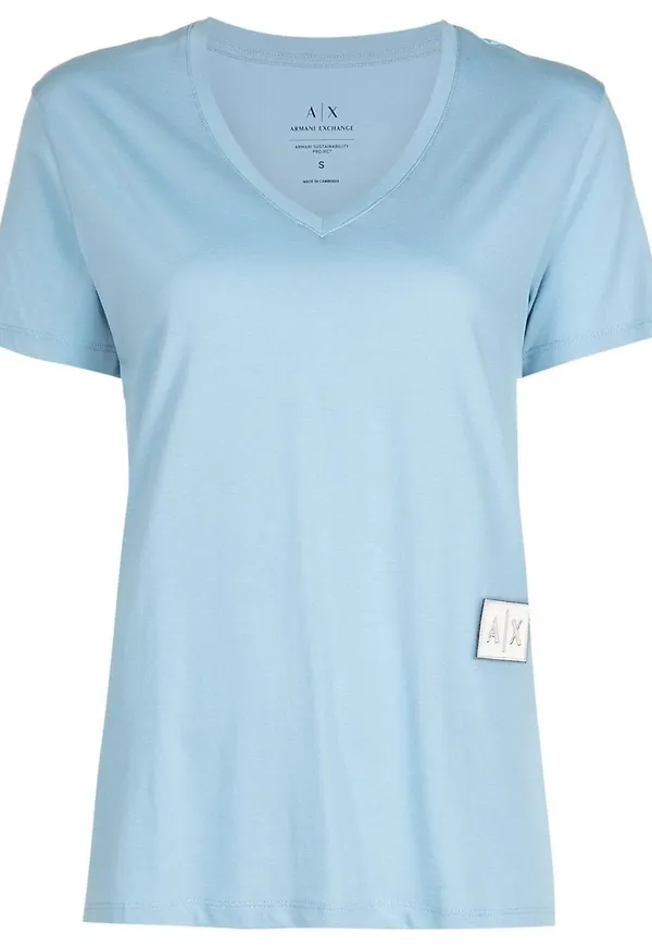 Armani Exchange v-ringad t-shirt - Blå