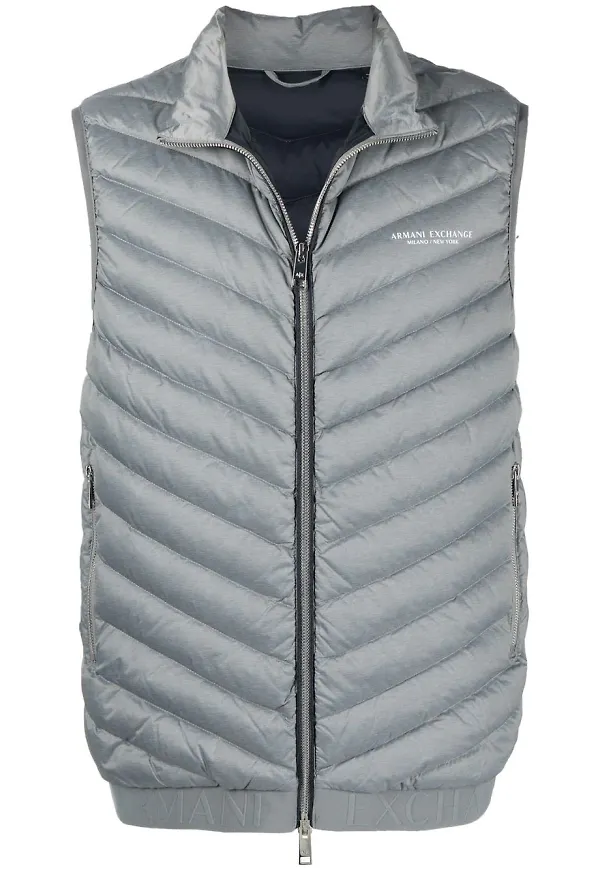 Armani Exchange vadderad väst - Grå