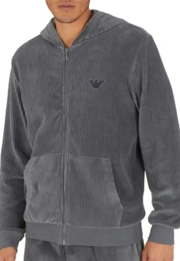 Armani Hooded Sweater Grå Large Herr