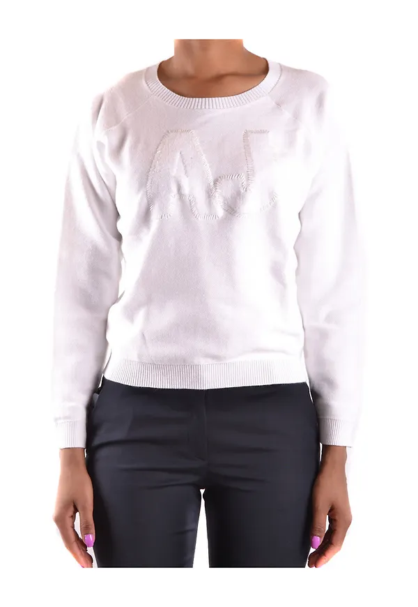 Armani Jeans - Stickade tröjor & koftor - Vit - Dam - Storlek: Xs,S,M