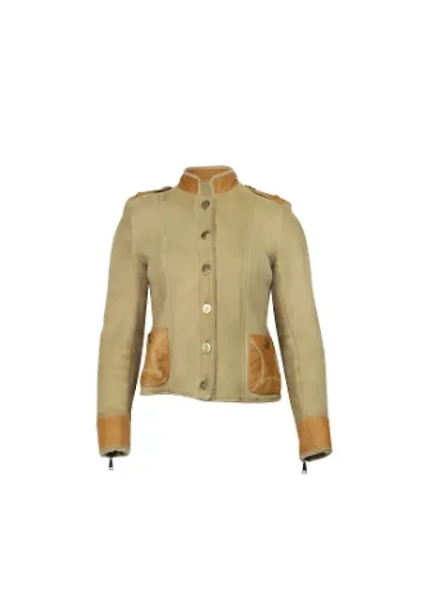Armani Pre-owned Pre-owned Mocka ytterklder Beige, Dam