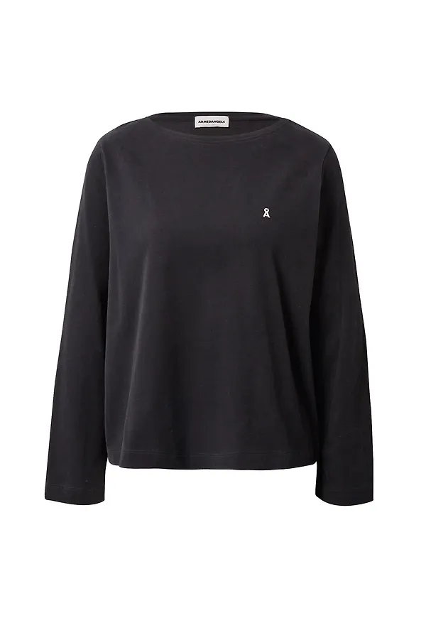 ARMEDANGELS T-shirt 'Marieka' svart / vit