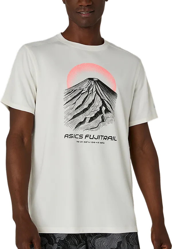 Asics Men's Fujitrail Logo Short Sleeve Top Cream