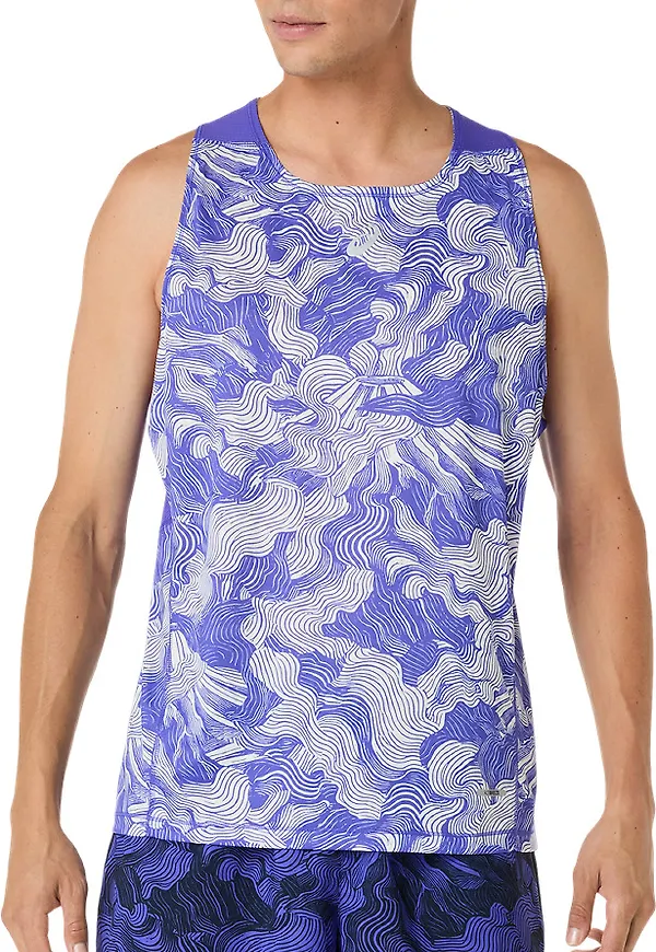 Asics Men's Fujitrail Singlet Cobalt Burst/Cream