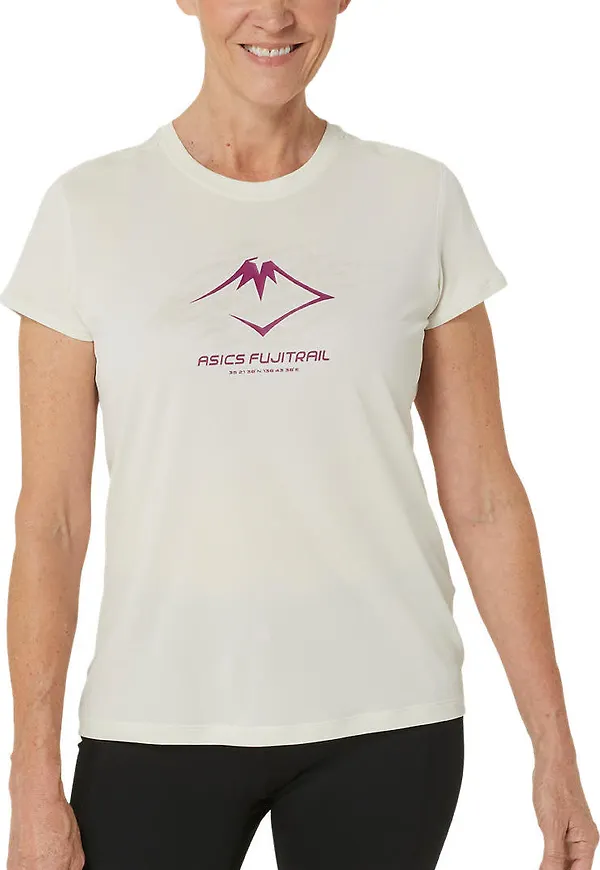 Asics Women's Fujitrail Logo SS Top Birch