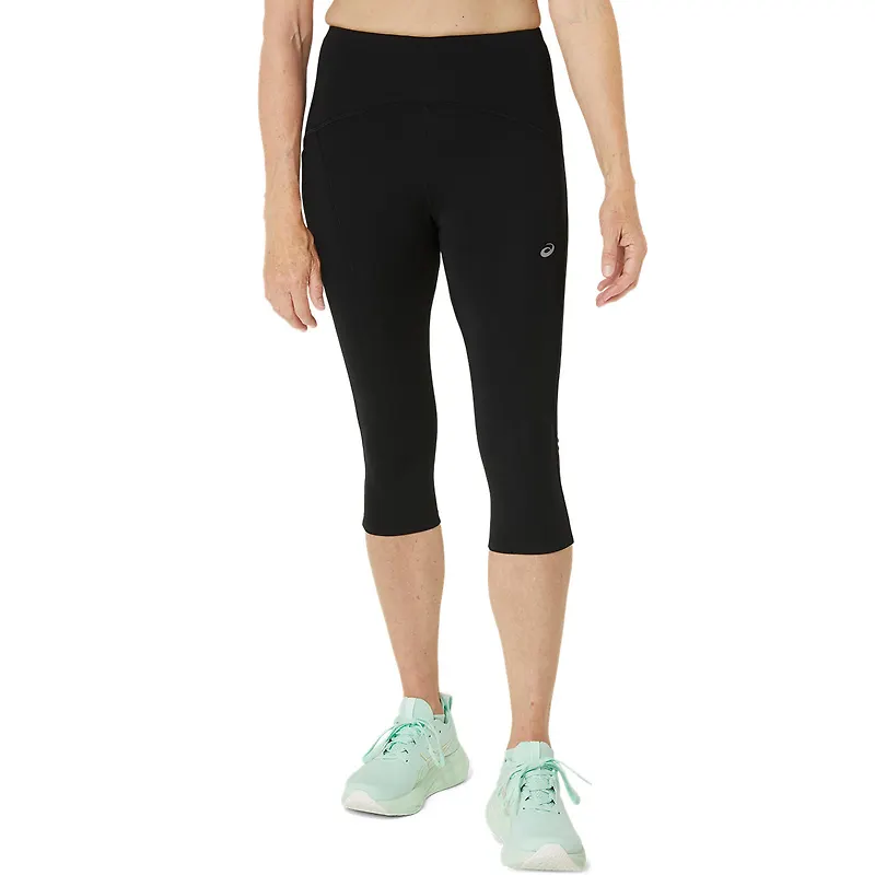Asics Women's Road High Waist Capri Tight Performance Black