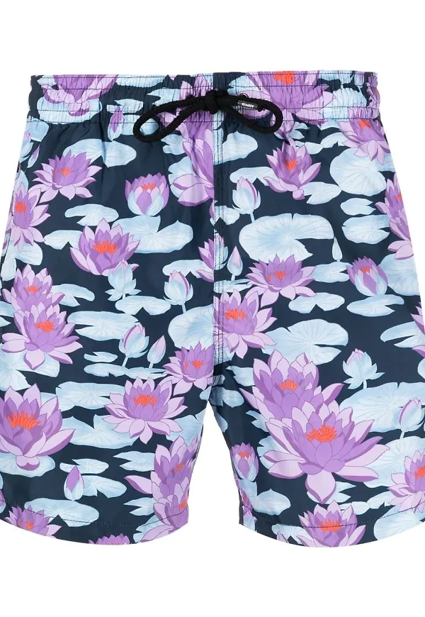ASPESI blommiga badbyxor - Blå